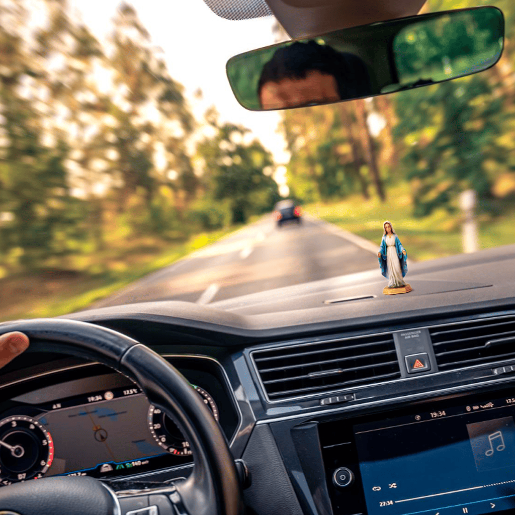 Imagem Nossa Senhora das graças painel carro