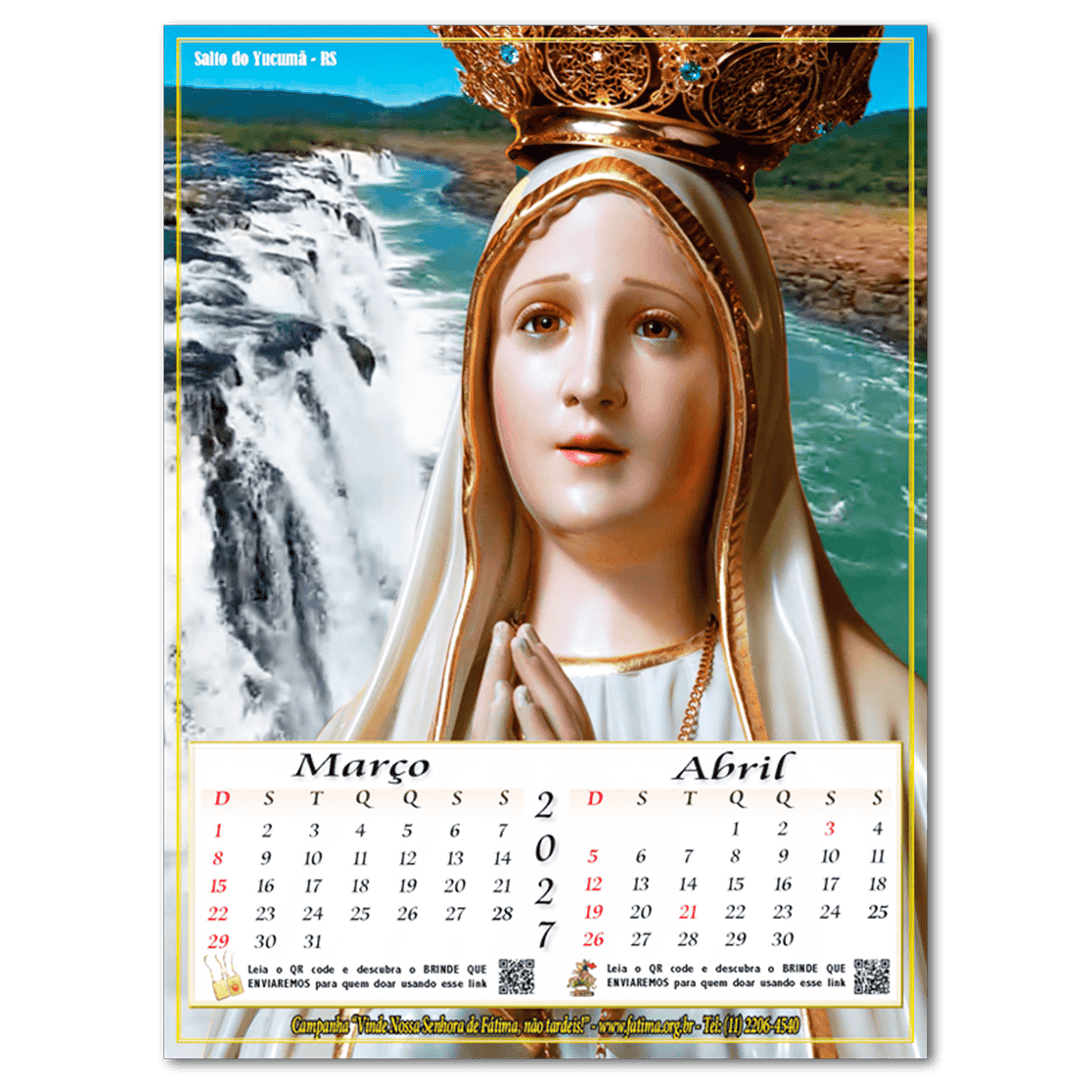 Calendário 2027 – página do primeiro mês