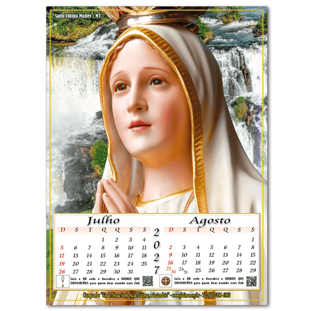 Calendário 2027 – página do terceiro mês